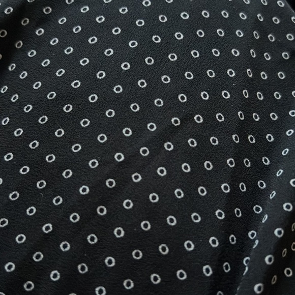 LOFT mixed media top sweater blouse black white long sleeves Sz M - Picture 6 of 8